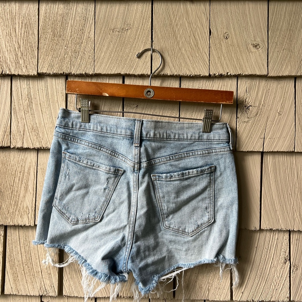Old Navy Blue Jean Shorts Distressed High-Waisted